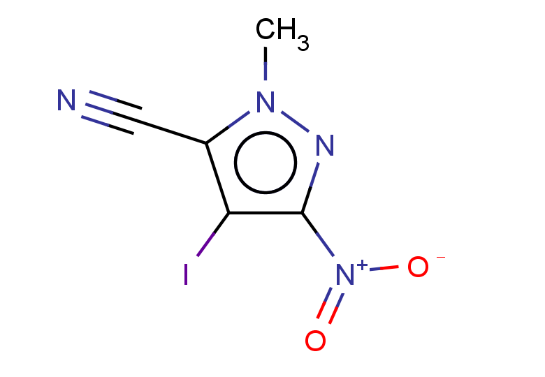 4-IODO-1-METHYL-3-NITRO-1H-PYRAZOLE-5-CARBONITRILE