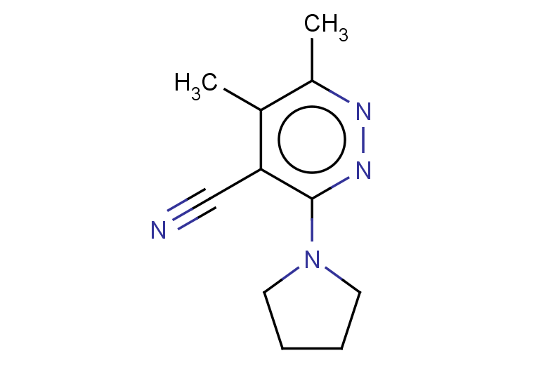 5,6-dimethyl-3-(pyrrolidin-1-yl)pyridazine-4-carbonitrile