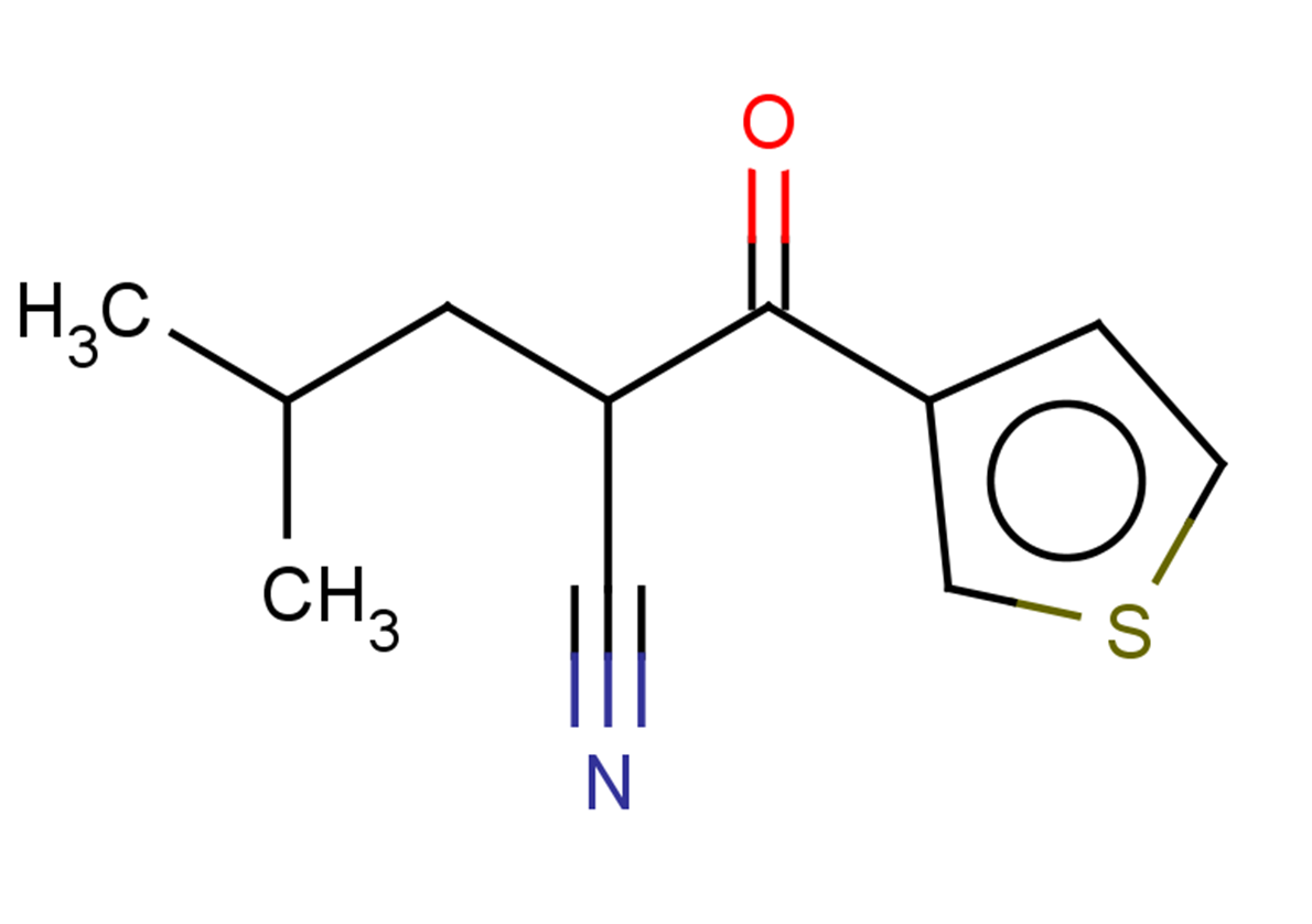4-methyl-2-(thiophene-3-carbonyl)pentanenitrile
