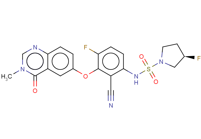 (3R)-N-{2-cyano-4-fluoro-3-[(3-methyl-4-oxo-3,4-dihydroquinazolin-6-yl)oxy]phenyl}-3-fluoropyrrolidine-1-sulfonamide
