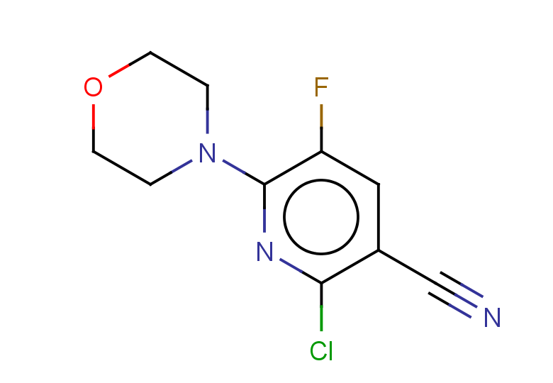 2-chloro-5-fluoro-6-(morpholin-4-yl)pyridine-3-carbonitrile