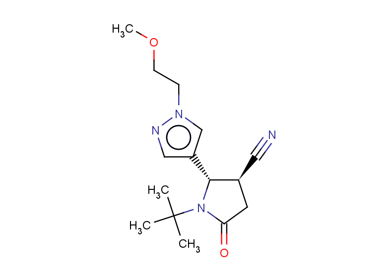 rac-(2R,3R)-1-tert-butyl-2-[1-(2-methoxyethyl)-1H-pyrazol-4-yl]-5-oxopyrrolidine-3-carbonitrile, trans