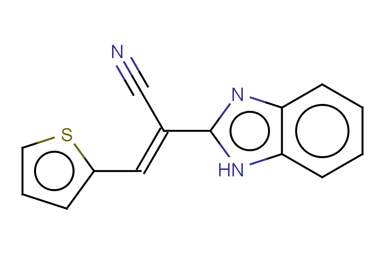 (2E)-2-(1H-1,3-benzodiazol-2-yl)-3-(thiophen-2-yl)prop-2-enenitrile