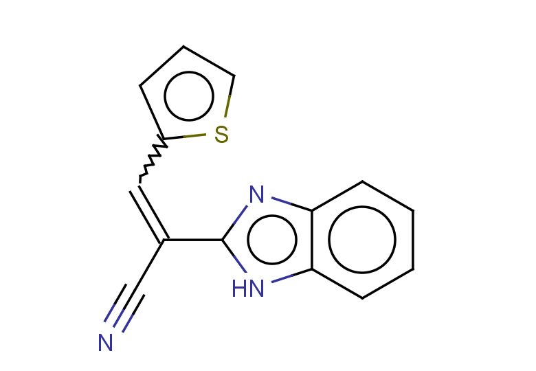 2-(1H-1,3-benzodiazol-2-yl)-3-(thiophen-2-yl)prop-2-enenitrile