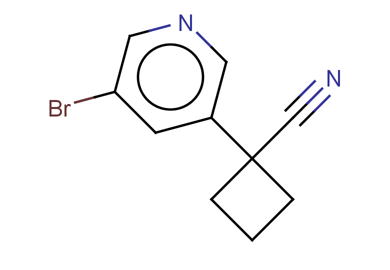 1-(5-bromopyridin-3-yl)cyclobutane-1-carbonitrile