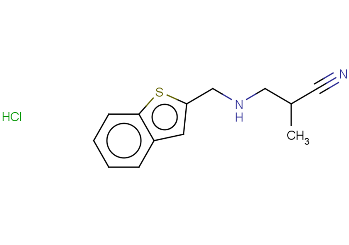 3-{[(1-benzothiophen-2-yl)methyl]amino}-2-methylpropanenitrile hydrochloride