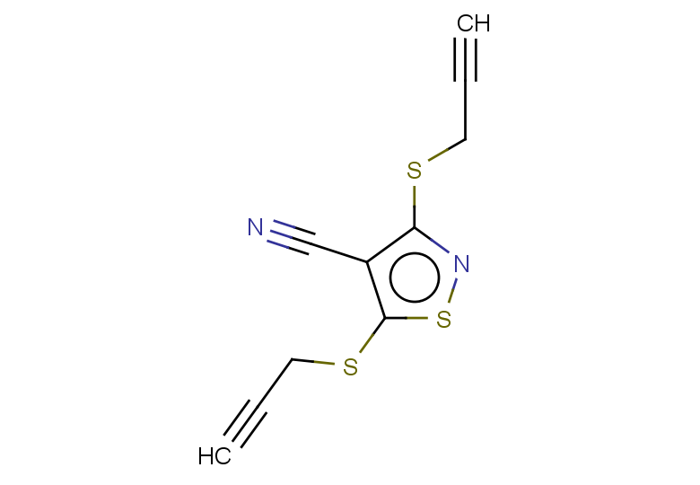 bis(prop-2-yn-1-ylsulfanyl)-1,2-thiazole-4-carbonitrile