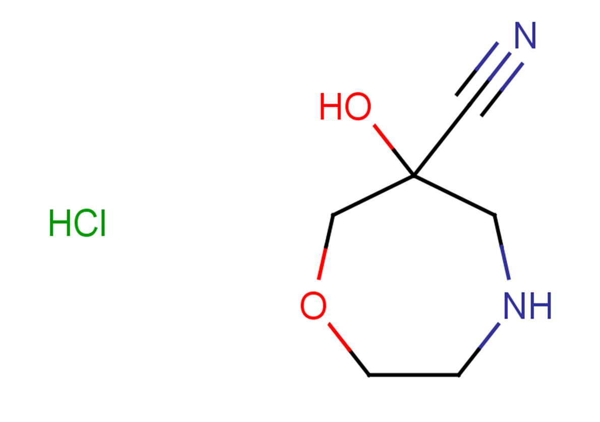 6-hydroxy-1,4-oxazepane-6-carbonitrile hydrochloride