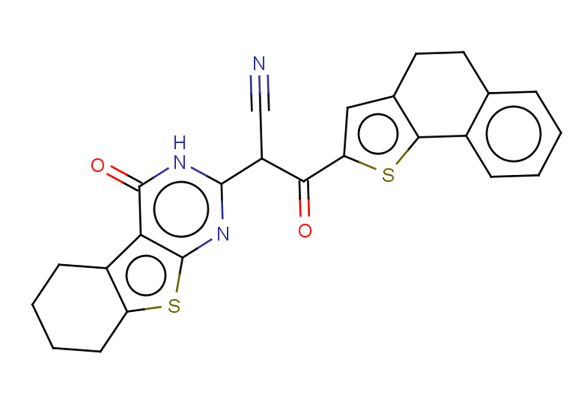 3-{4H,5H-naphtho[1,2-b]thiophen-2-yl}-3-oxo-2-{3-oxo-8-thia-4,6-diazatricyclo[7.4.0.0,2,7]trideca-1(9),2(7),5-trien-5-yl}propanenitrile