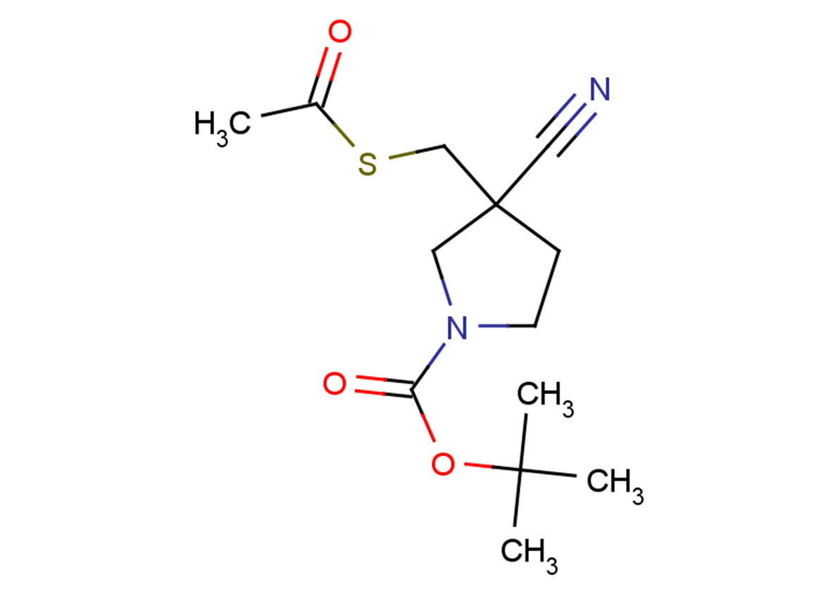 tert-butyl 3-[(acetylsulfanyl)methyl]-3-cyanopyrrolidine-1-carboxylate