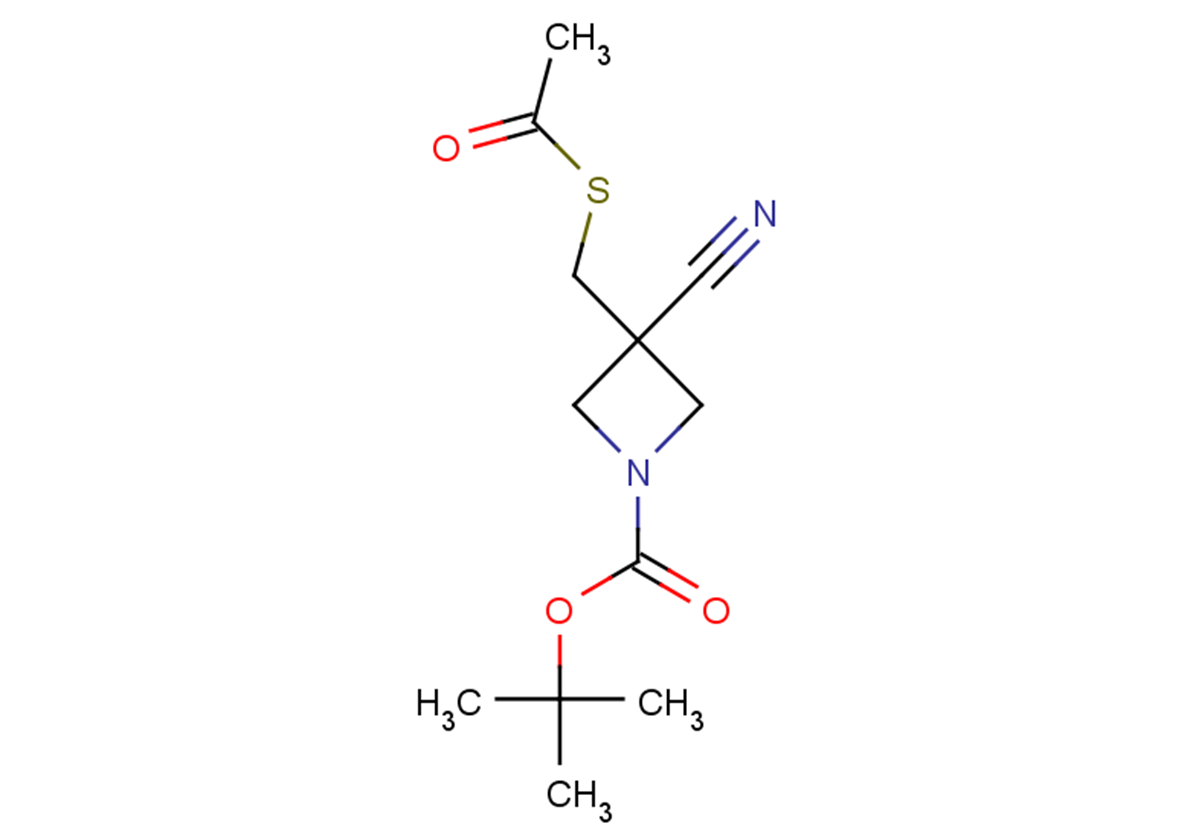 tert-butyl 3-[(acetylsulfanyl)methyl]-3-cyanoazetidine-1-carboxylate