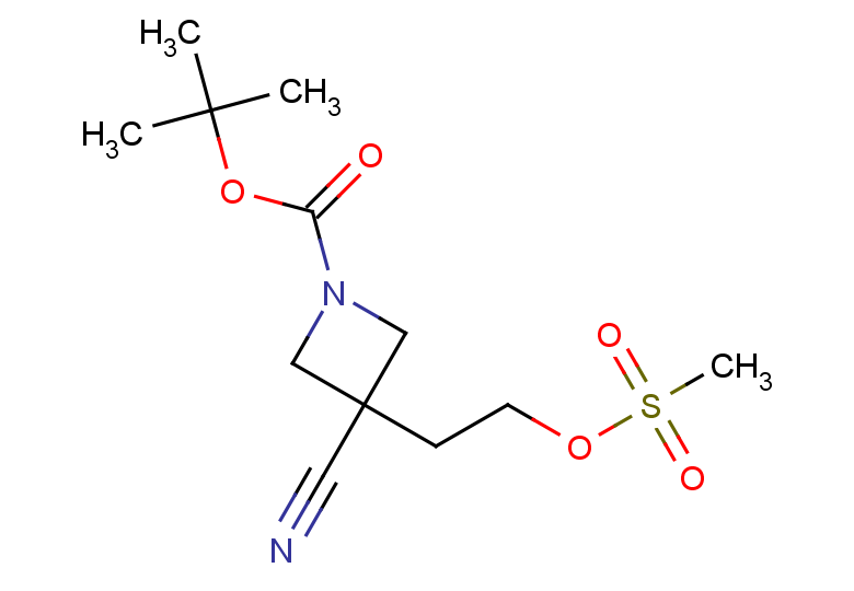 tert-butyl 3-cyano-3-[2-(methanesulfonyloxy)ethyl]azetidine-1-carboxylate