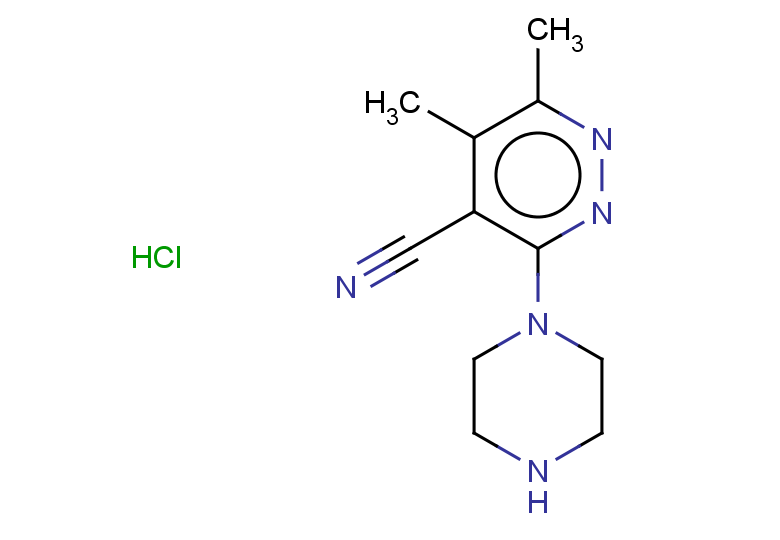 5,6-dimethyl-3-(piperazin-1-yl)pyridazine-4-carbonitrile hydrochloride