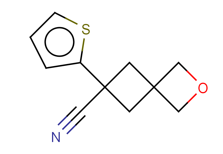 6-(thiophen-2-yl)-2-oxaspiro[3.3]heptane-6-carbonitrile