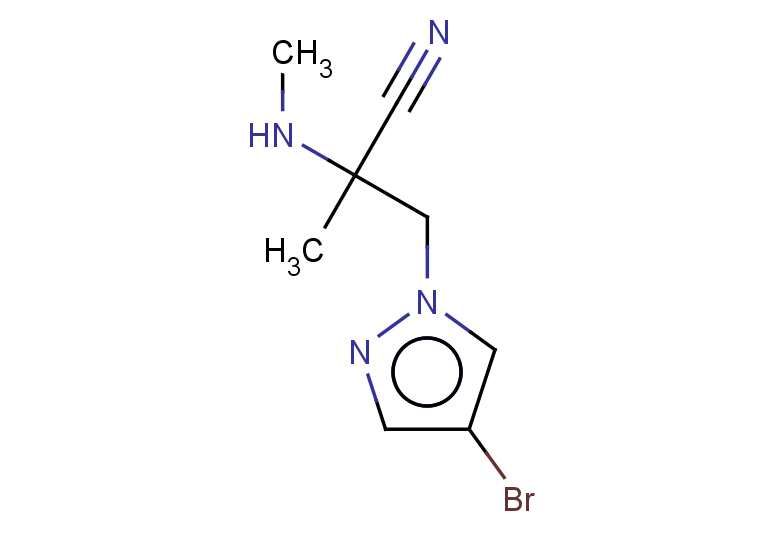 3-(4-bromo-1H-pyrazol-1-yl)-2-methyl-2-(methylamino)propanenitrile