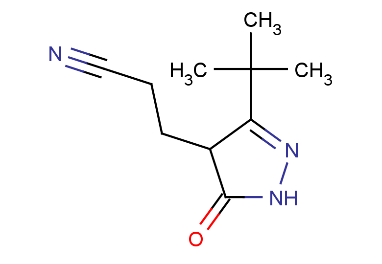 3-(3-tert-butyl-5-oxo-4,5-dihydro-1H-pyrazol-4-yl)propanenitrile