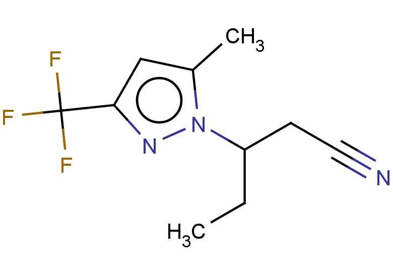 3-[5-METHYL-3-(TRIFLUOROMETHYL)-1H-PYRAZOL-1-YL]PENTANENITRILE