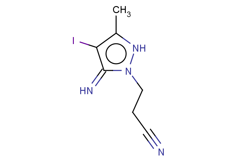 3-(5-imino-4-iodo-3-methyl-2,5-dihydro-1H-pyrazol-1-yl)propanenitrile