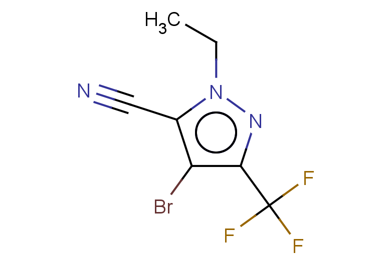 4-bromo-1-ethyl-3-(trifluoromethyl)-1H-pyrazole-5-carbonitrile