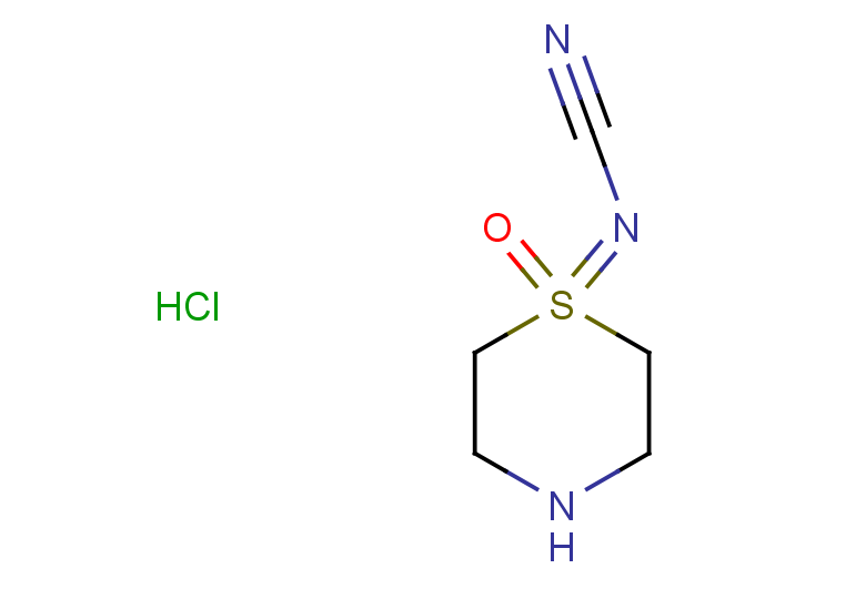 [(1-oxo-1lambda6-thiomorpholin-1-ylidene)amino]formonitrile hydrochloride