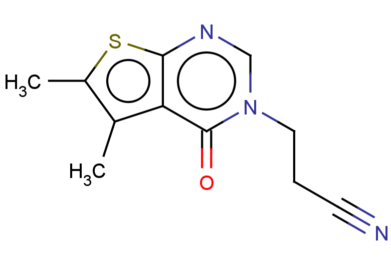 3-{5,6-dimethyl-4-oxo-3H,4H-thieno[2,3-d]pyrimidin-3-yl}propanenitrile
