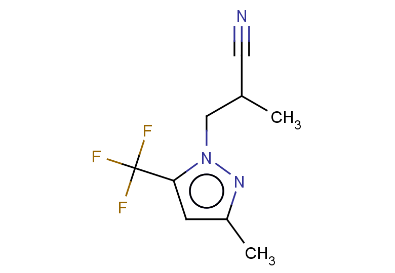 2-METHYL-3-[3-METHYL-5-(TRIFLUOROMETHYL)-1H-PYRAZOL-1-YL]PROPANENITRILE