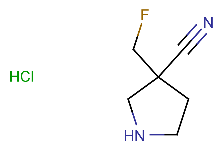 3-(fluoromethyl)pyrrolidine-3-carbonitrile hydrochloride