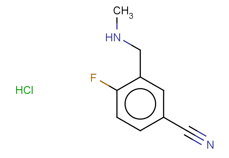 4-fluoro-3-[(methylamino)methyl]benzonitrile hydrochloride