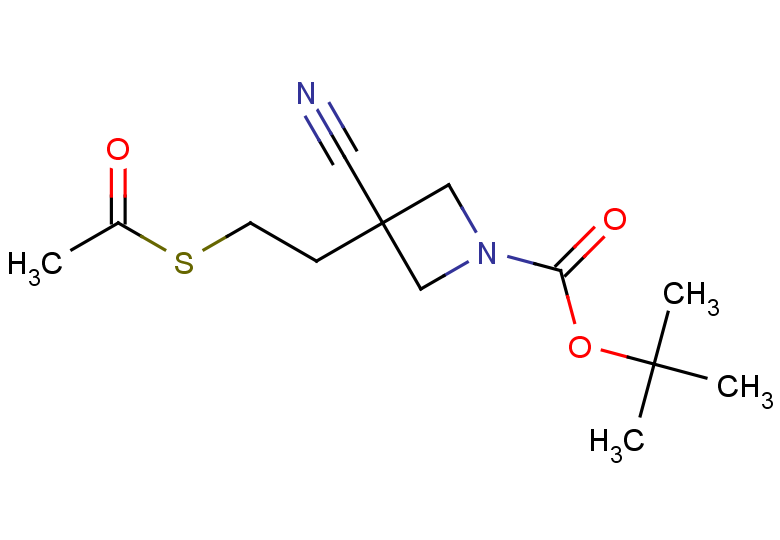 tert-butyl 3-[2-(acetylsulfanyl)ethyl]-3-cyanoazetidine-1-carboxylate