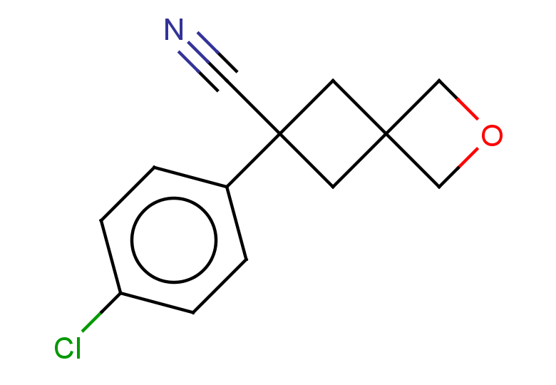 6-(4-chlorophenyl)-2-oxaspiro[3.3]heptane-6-carbonitrile