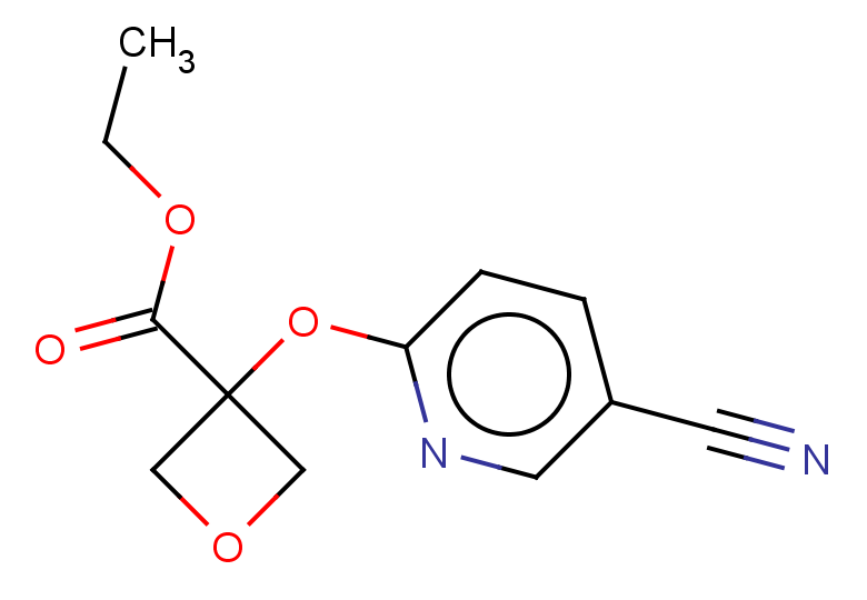 ethyl 3-[(5-cyanopyridin-2-yl)oxy]oxetane-3-carboxylate