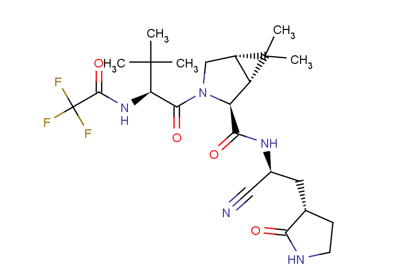 (1R,2S,5S)-N-[(1S)-1-cyano-2-[(3S)-2-oxopyrrolidin-3-yl]ethyl]-3-[(2S)-3,3-dimethyl-2-(2,2,2-trifluoroacetamido)butanoyl]-6,6-dimethyl-3-azabicyclo[3.1.0]hexane-2-carboxamide