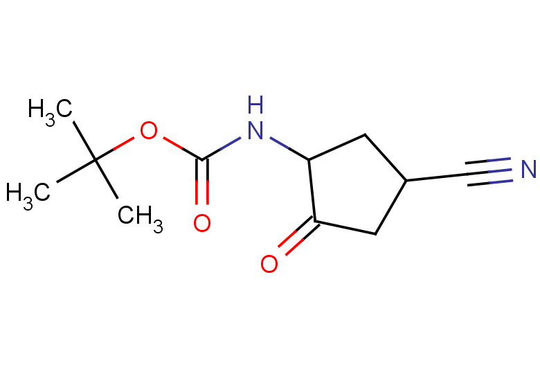 tert-butyl N-(4-cyano-2-oxocyclopentyl)carbamate