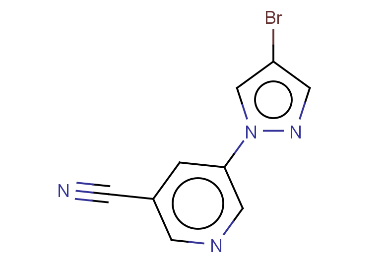 5-(4-bromo-1H-pyrazol-1-yl)pyridine-3-carbonitrile