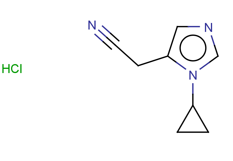 2-(1-cyclopropyl-1H-imidazol-5-yl)acetonitrile hydrochloride
