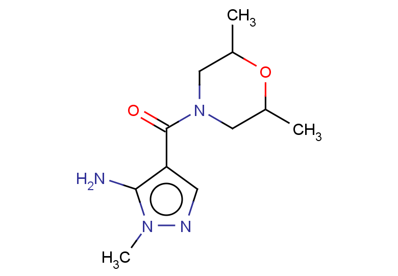 4-(2,6-dimethylmorpholine-4-carbonyl)-1-methyl-1H-pyrazol-5-amine