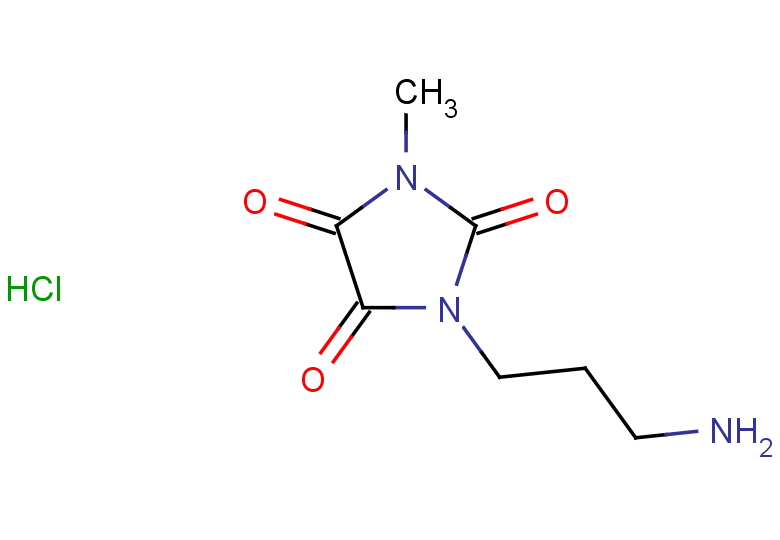 1-(3-aminopropyl)-3-methylimidazolidine-2,4,5-trione hydrochloride