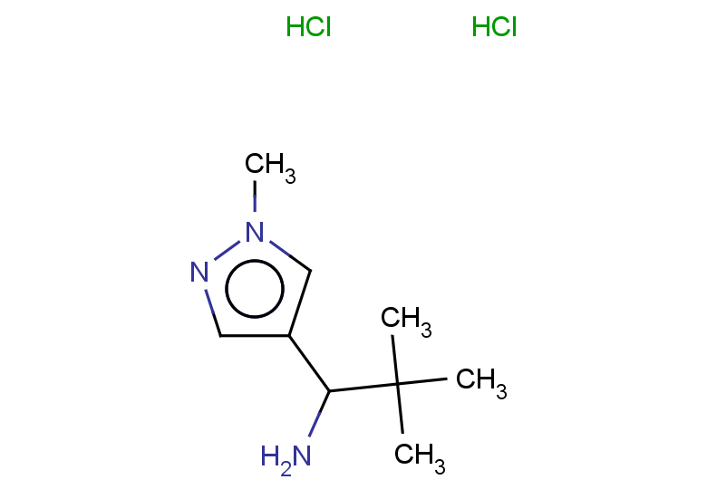 2,2-dimethyl-1-(1-methyl-1H-pyrazol-4-yl)propan-1-amine dihydrochloride