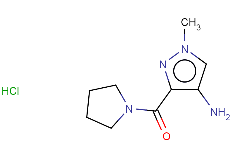 1-methyl-3-(pyrrolidine-1-carbonyl)-1H-pyrazol-4-amine hydrochloride