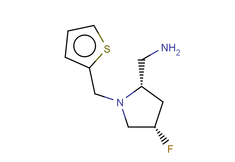 1-[(2S,4S)-4-fluoro-1-[(thiophen-2-yl)methyl]pyrrolidin-2-yl]methanamine