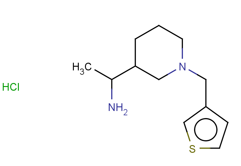 1-[1-(thiophen-3-ylmethyl)piperidin-3-yl]ethan-1-amine hydrochloride