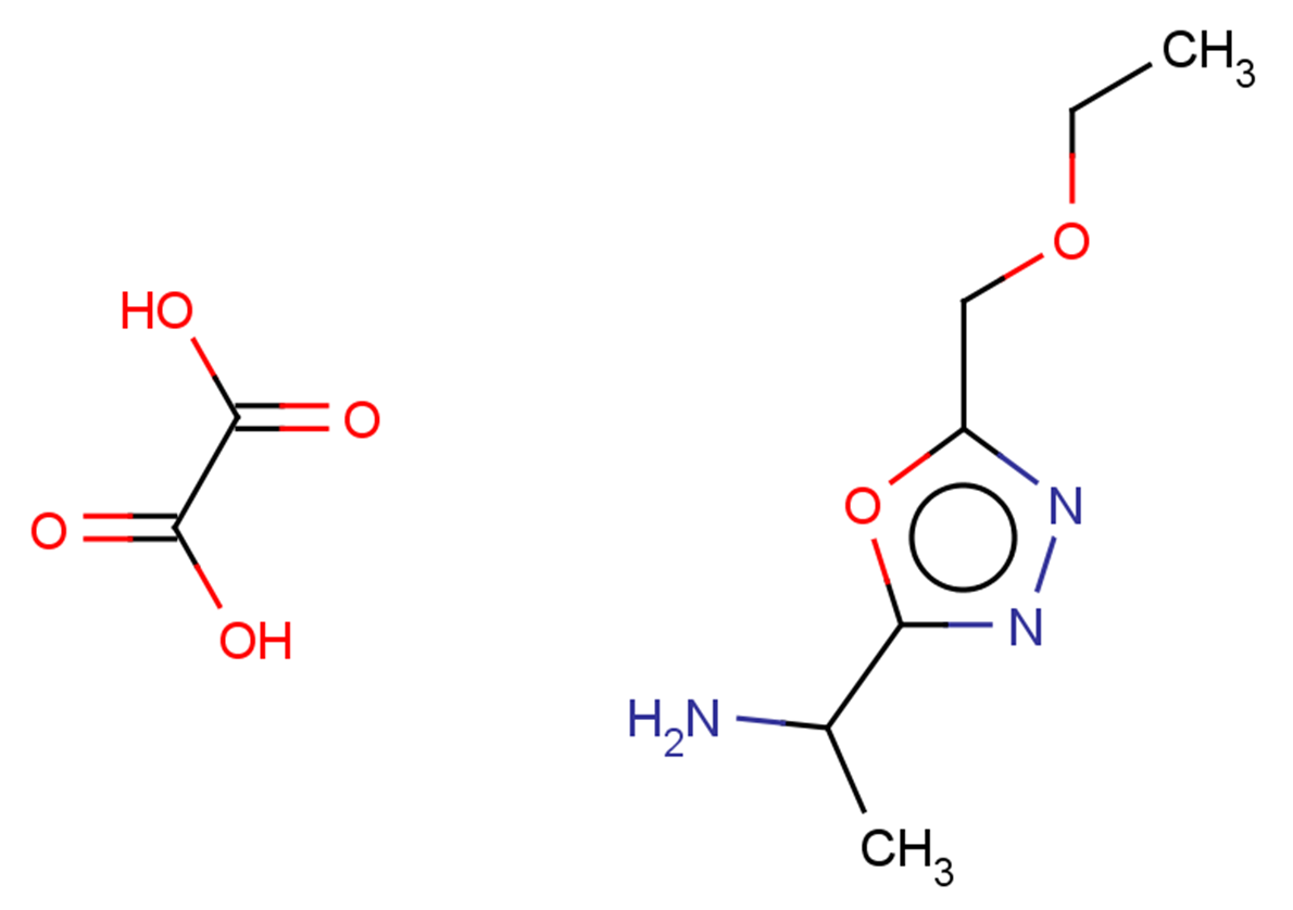 1-[5-(ethoxymethyl)-1,3,4-oxadiazol-2-yl]ethan-1-amine, oxalic acid