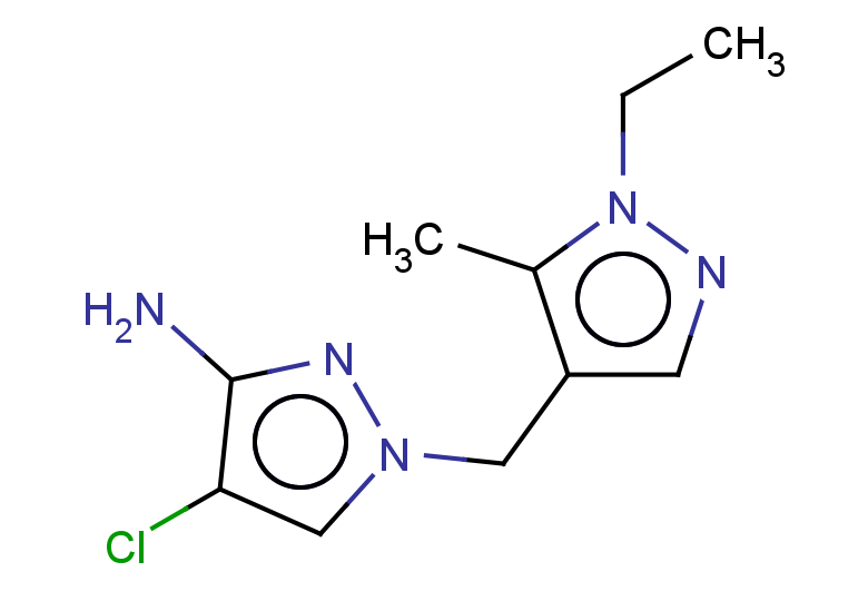 4-chloro-1-[(1-ethyl-5-methyl-1H-pyrazol-4-yl)methyl]-1H-pyrazol-3-amine