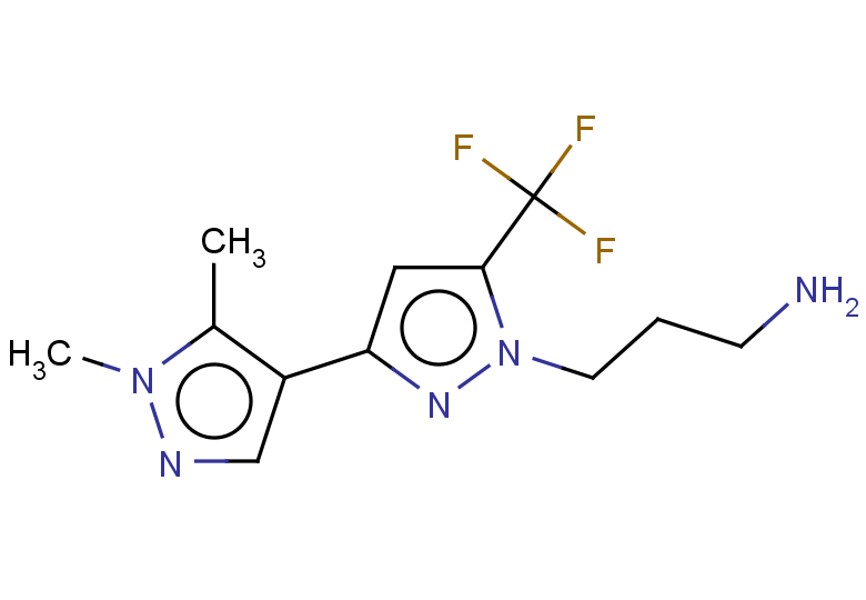 3-[3-(1,5-dimethyl-1H-pyrazol-4-yl)-5-(trifluoromethyl)-1H-pyrazol-1-yl]propan-1-amine