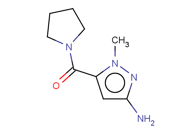 1-methyl-5-(pyrrolidine-1-carbonyl)-1H-pyrazol-3-amine