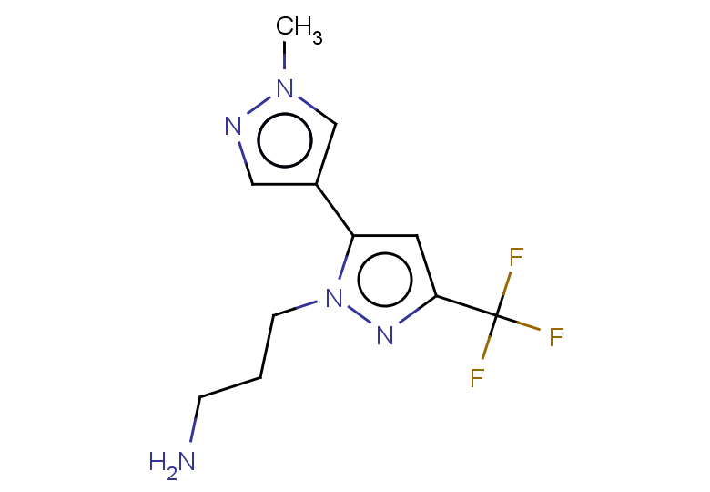 3-[5-(1-methyl-1H-pyrazol-4-yl)-3-(trifluoromethyl)-1H-pyrazol-1-yl]propan-1-amine