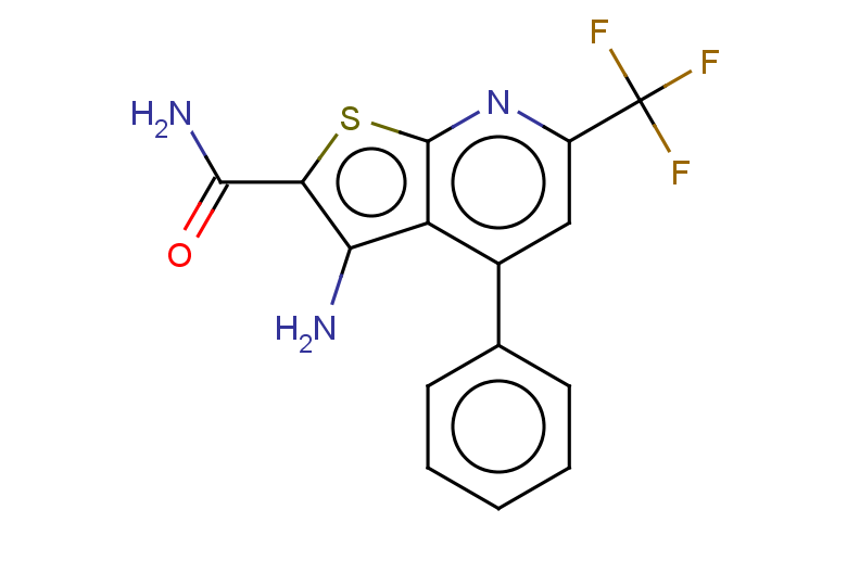 3-amino-4-phenyl-6-(trifluoromethyl)thieno[2,3-b]pyridine-2-carboxamide
