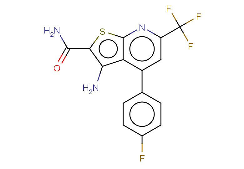3-amino-4-(4-fluorophenyl)-6-(trifluoromethyl)thieno[2,3-b]pyridine-2-carboxamide