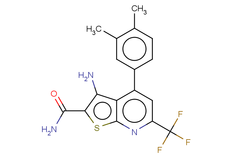 3-amino-4-(3,4-dimethylphenyl)-6-(trifluoromethyl)thieno[2,3-b]pyridine-2-carboxamide