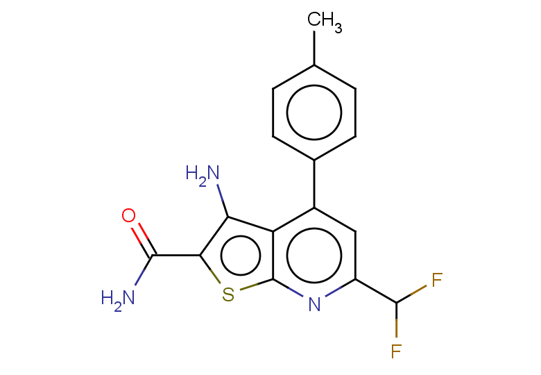 3-amino-6-(difluoromethyl)-4-(4-methylphenyl)thieno[2,3-b]pyridine-2-carboxamide